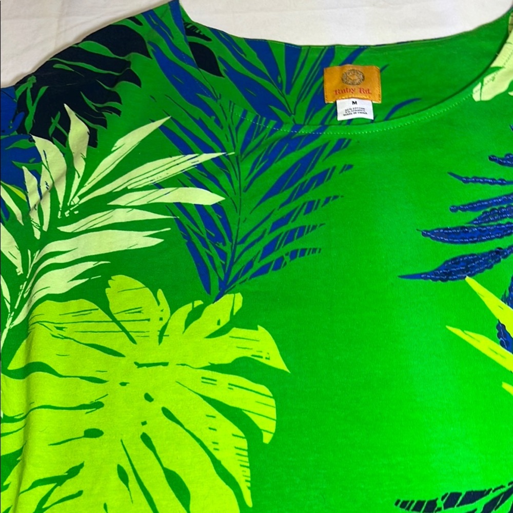 Ruby Rd. Green and Blue Top